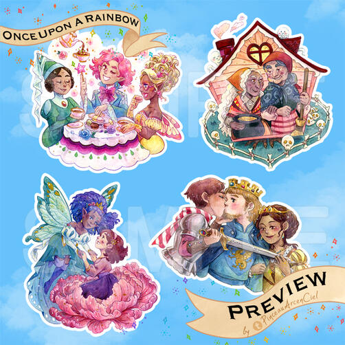 Die-cut stickers (fairy tales)