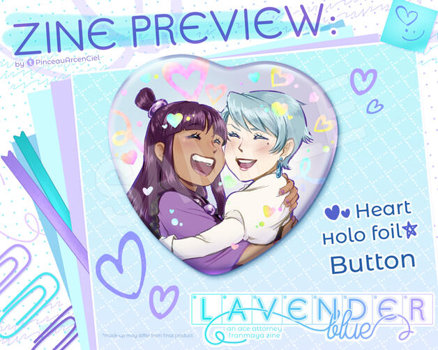 Heart Holo Button (AA)