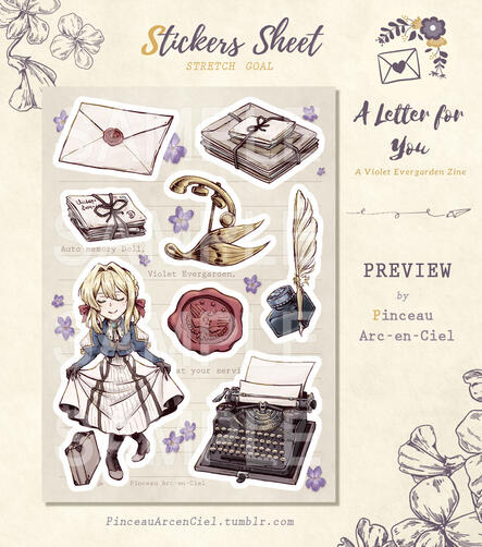 Stickers sheet (Violet Evergarden)